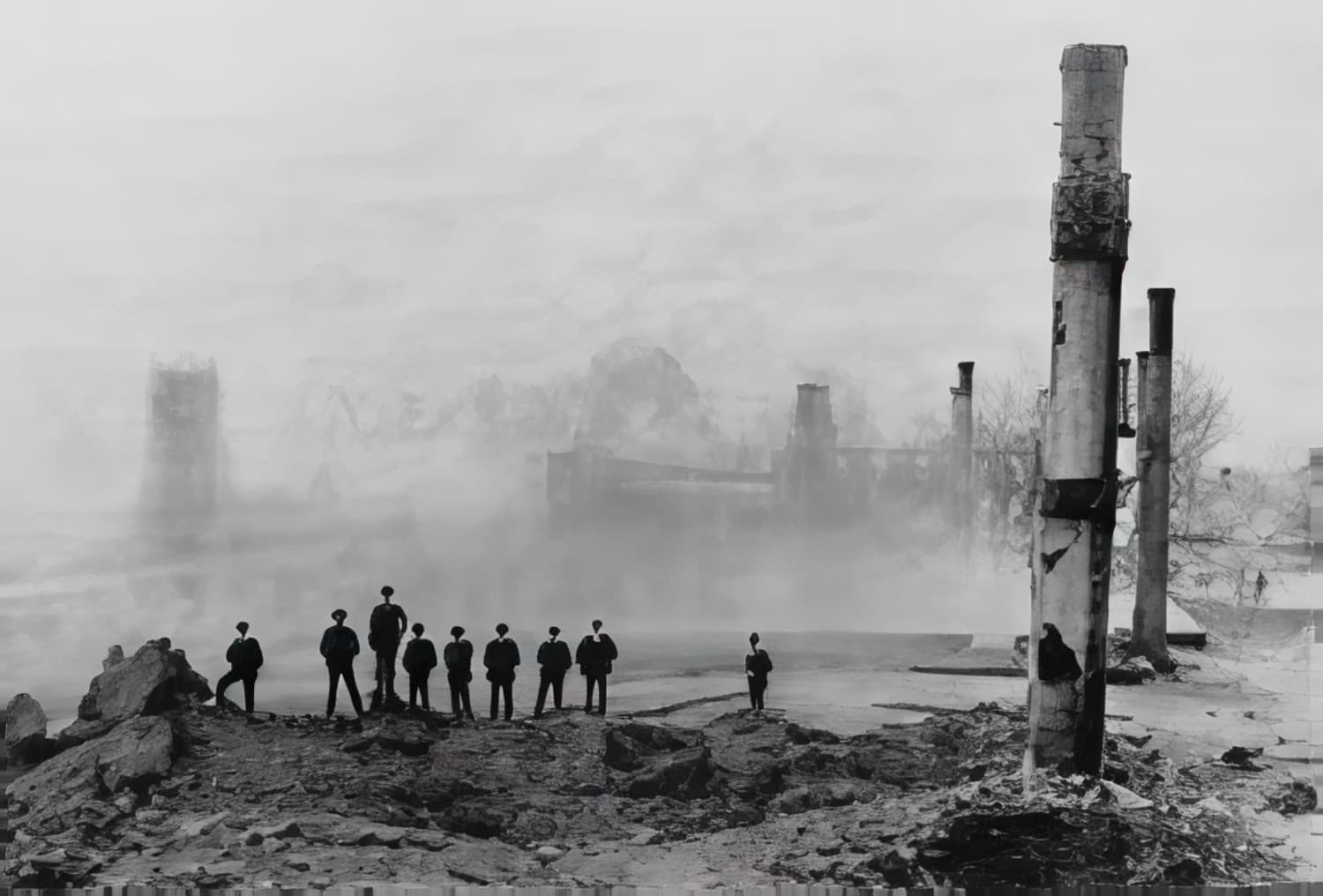 Downtown Ocala in the aftermath of the 1883 fire